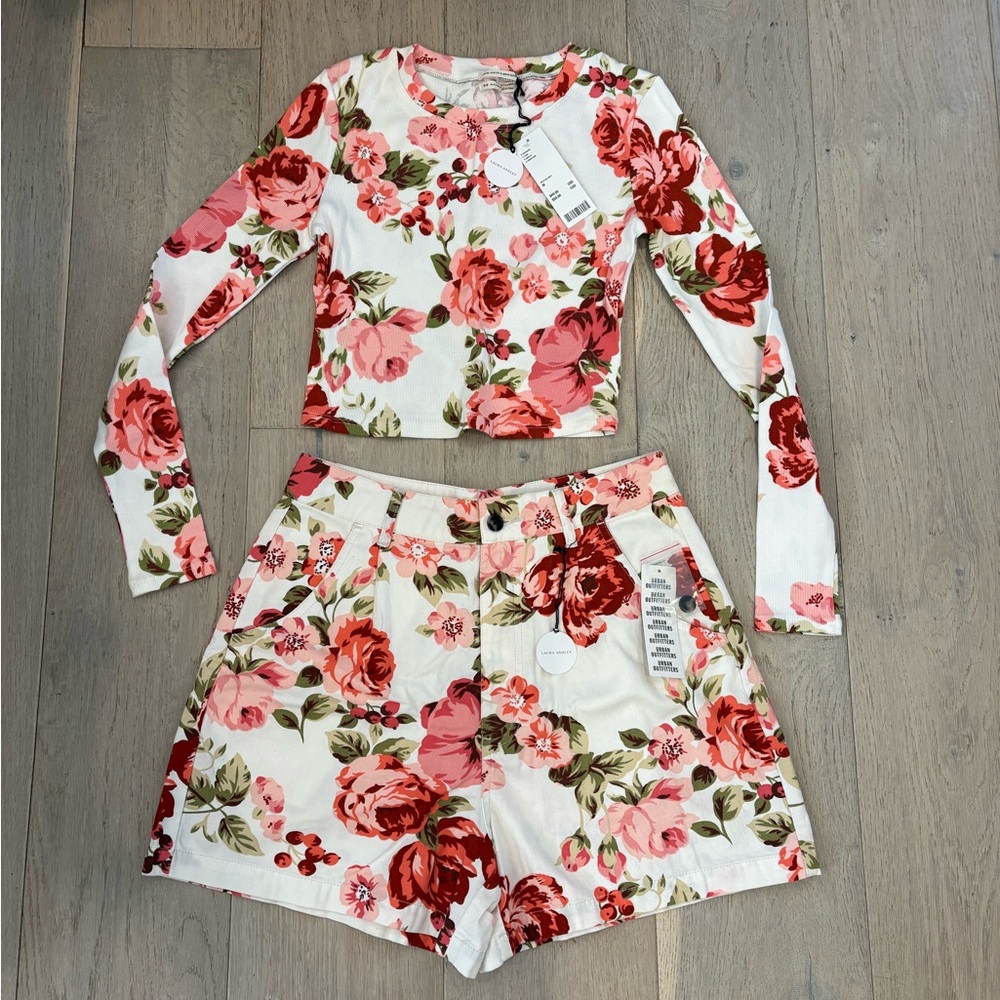 Laura Ashley Urban Outfitters top and shorts matching set new with tags medium